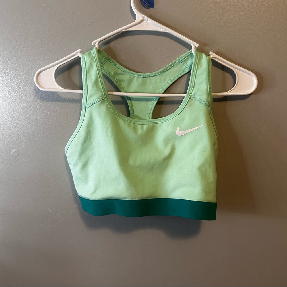 Green Nike sports bra